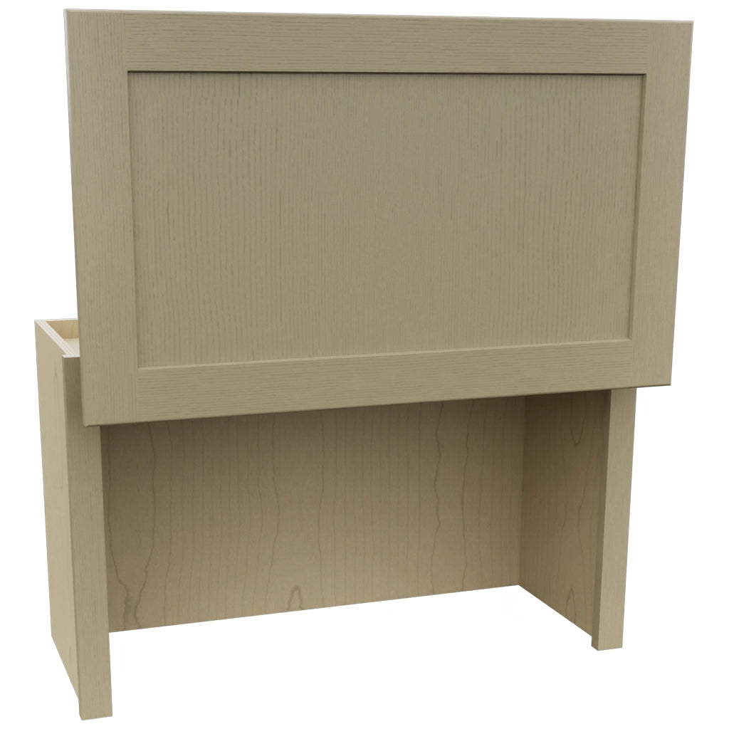 Fabuwood Galaxy Desert Oak WAC3018 Wall Appliance Cabinet, Open View