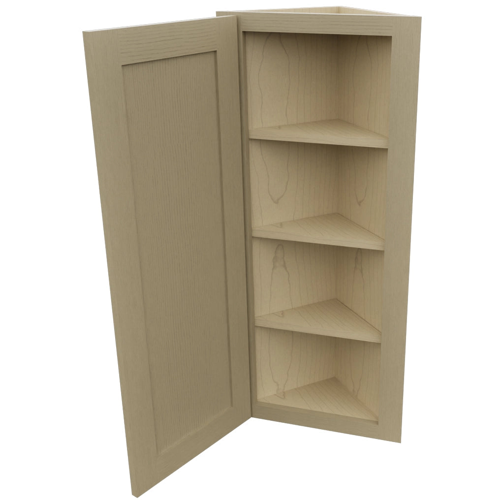 Fabuwood Galaxy Desert Oak WAE1239 Wall Angle End Cabinet, Open View