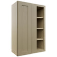 Fabuwood Galaxy Desert Oak WBC2436 Wall Corner Blind Cabinet, Front View