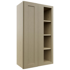 Fabuwood Galaxy Desert Oak WBC2442 Wall Corner Blind Cabinet, Front View