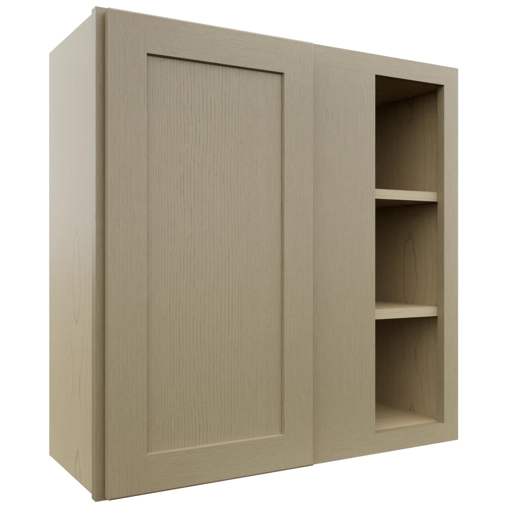 Fabuwood Galaxy Desert Oak WBC3030 Wall Corner Blind Cabinet, Front View