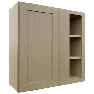 Fabuwood Galaxy Desert Oak WBC3030 Wall Corner Blind Cabinet, Front View
