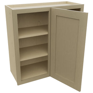 Fabuwood Galaxy Desert Oak WBC3030 Wall Corner Blind Cabinet, Open View