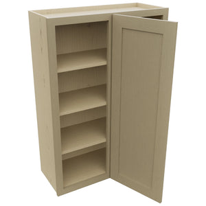 Fabuwood Galaxy Desert Oak WBC3042 Wall Corner Blind Cabinet, Open View