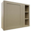 Fabuwood Galaxy Desert Oak WBC3630 Wall Corner Blind Cabinet, Front View