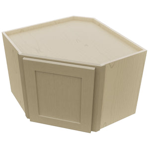 Fabuwood Galaxy Desert Oak WDC2418 Wall Corner Diagonal Cabinet, Top View