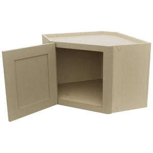 Fabuwood Galaxy Desert Oak WDC2418 Wall Corner Diagonal Cabinet, Open View