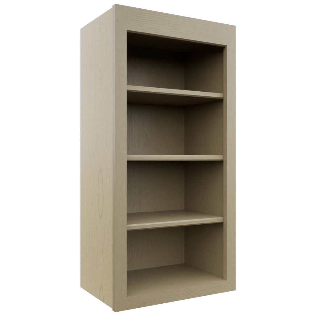 Fabuwood Galaxy Desert Oak WOS1836 Wall Open Shelf, Front View