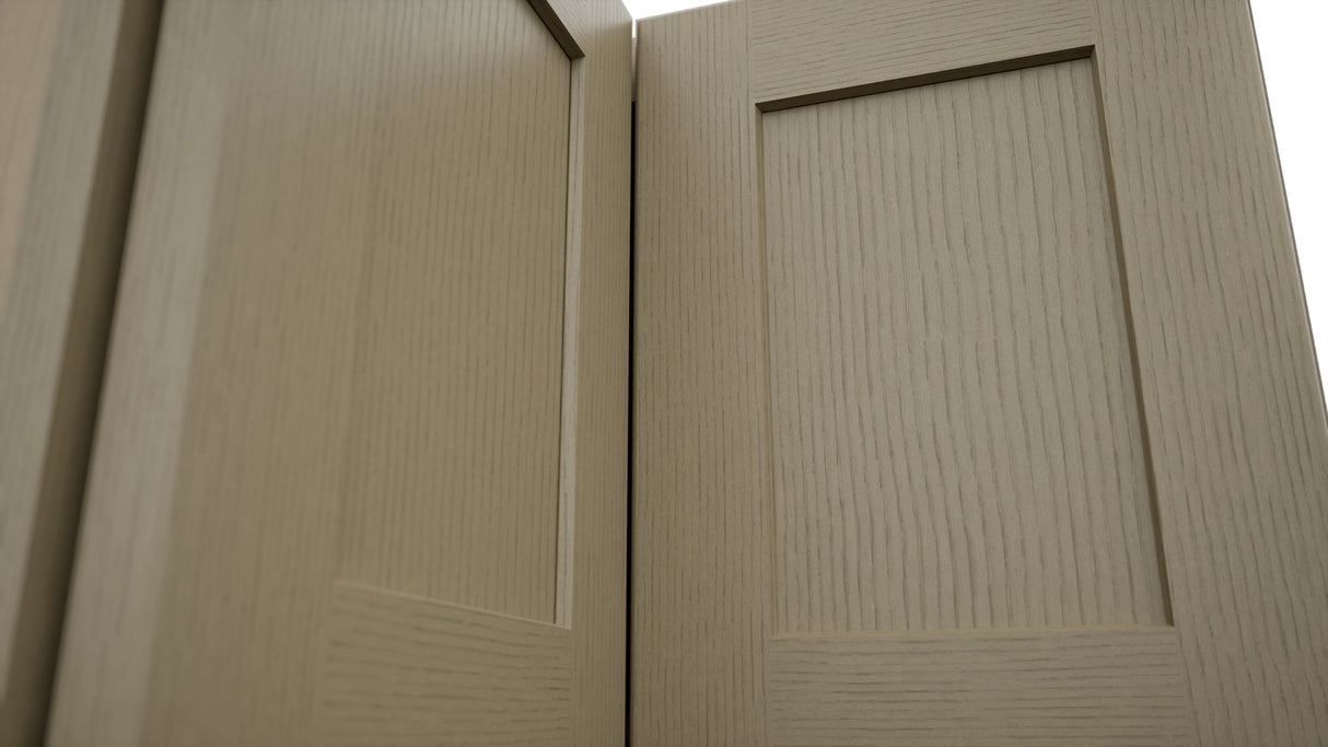 Fabuwood Galaxy Desert Oak WPC2415 Wall Corner Pie Cabinet, Detail View