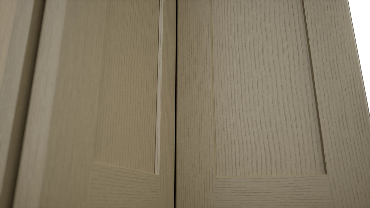 Fabuwood Galaxy Desert Oak WPC2430 Wall Corner Pie Cabinet, Detail View