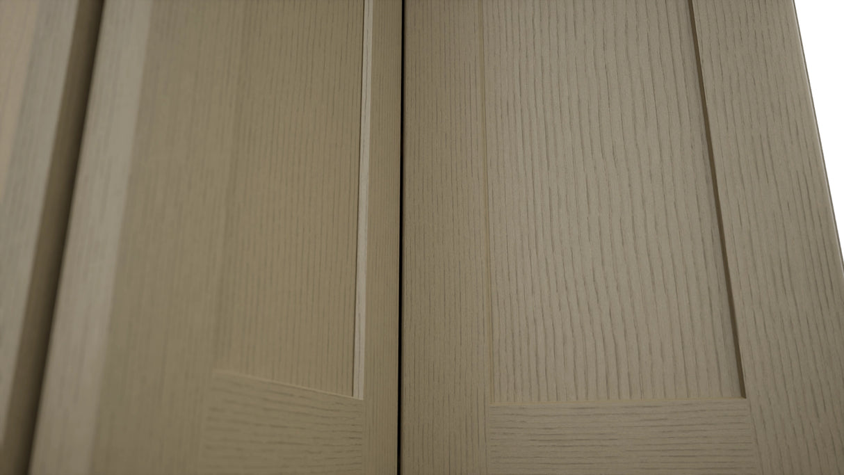 Fabuwood Galaxy Desert Oak WPC2442 Wall Corner Pie Cabinet, Detail View