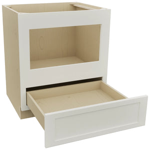 Fabuwood Galaxy Dove BMC30 Base Microwave Cabinet, Open View