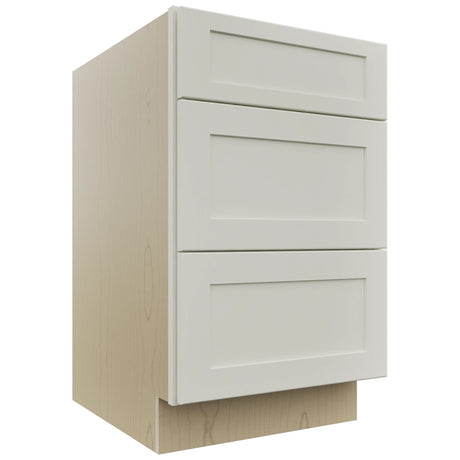Fabuwood Galaxy Dove DB21 Base 3 Drawers Cabinet, Front View