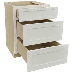 Fabuwood Galaxy Dove DB24 Base 3 Drawers Cabinet, Open View