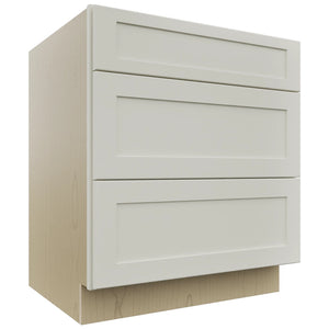 Fabuwood Galaxy Dove DB30 Base 3 Drawers Cabinet, Front View