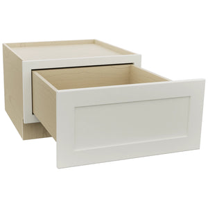 Fabuwood Galaxy Dove DBS24 Base Bench Seat Cabinet, Open View