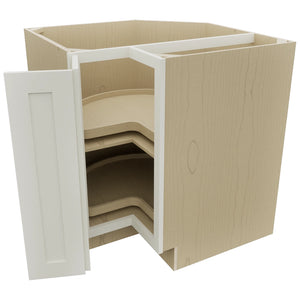 Fabuwood Galaxy Dove LSB33 Base Corner Lazy Susan Cabinet, Open View