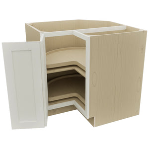 Fabuwood Galaxy Dove LSB36 Base Corner Lazy Susan Cabinet, Open View