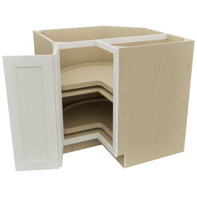 Fabuwood Galaxy Dove LSB36 Base Corner Lazy Susan Cabinet, Open View
