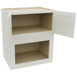 Fabuwood Galaxy Dove MC303621 Wall Microwave Cabinet, Open View