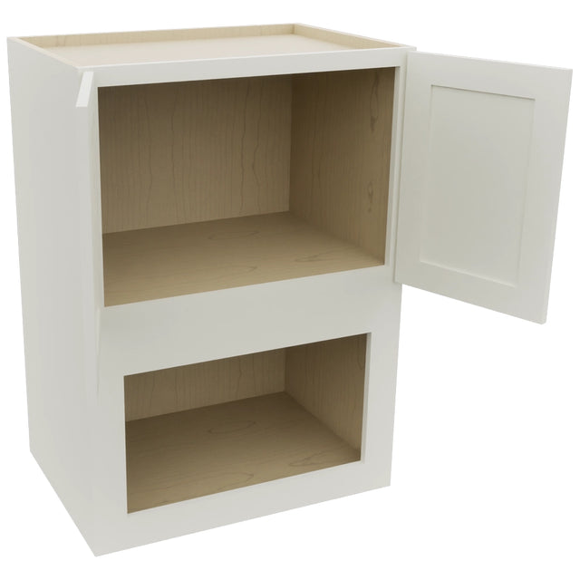 Fabuwood Galaxy Dove MC304221 Wall Microwave Cabinet, Open View
