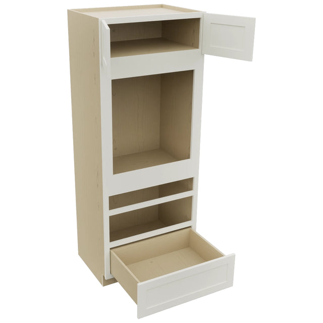 Fabuwood Galaxy Dove OC3384D Tall Oven Cabinet Double, Open View