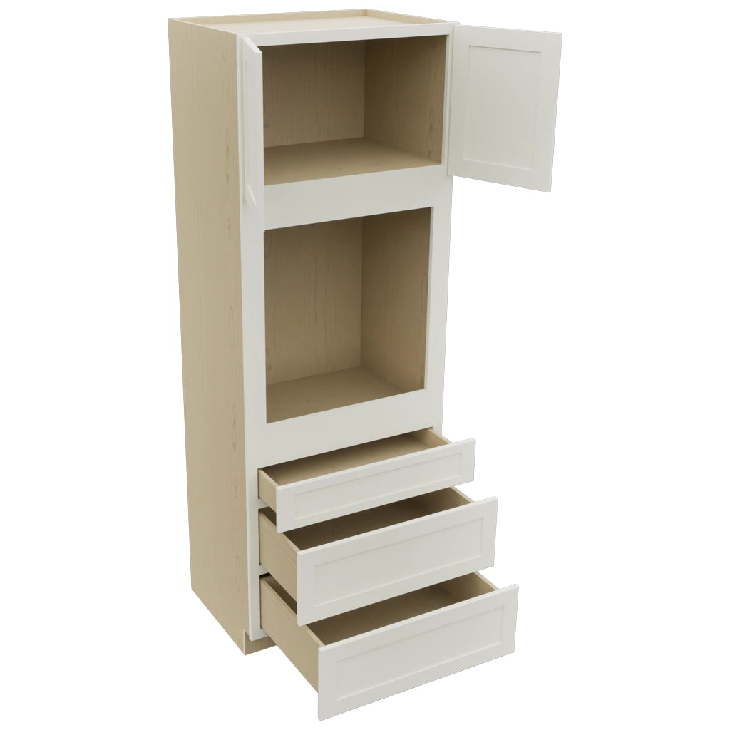 Fabuwood Galaxy Dove OC3393S Tall Oven Cabinet Single, Open View