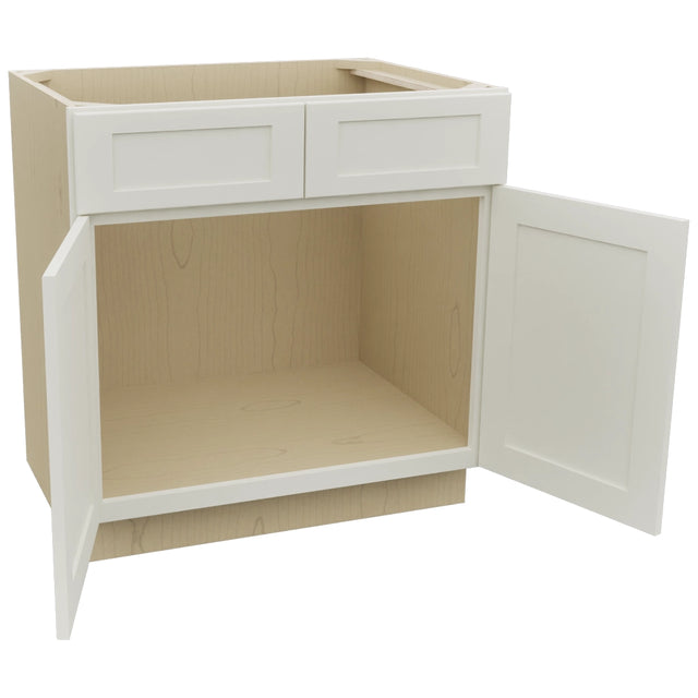 Fabuwood Galaxy Dove SB33 Base Sink Cabinet, Open View