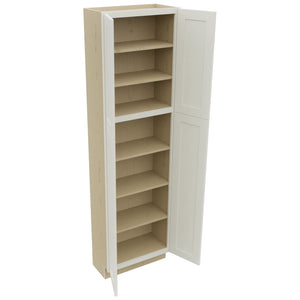 Fabuwood Galaxy Dove TP241284 Tall Pantry Cabinet, Open View