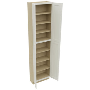 Fabuwood Galaxy Dove TP241296 Tall Pantry Cabinet, Open View