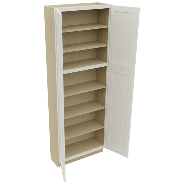 Fabuwood Galaxy Dove TP301284 Tall Pantry Cabinet, Open View