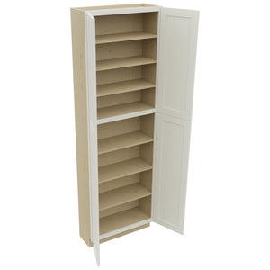 Fabuwood Galaxy Dove TP301293 Tall Pantry Cabinet, Open View