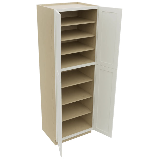 Fabuwood Galaxy Dove TP302490 Tall Pantry Cabinet, Open View
