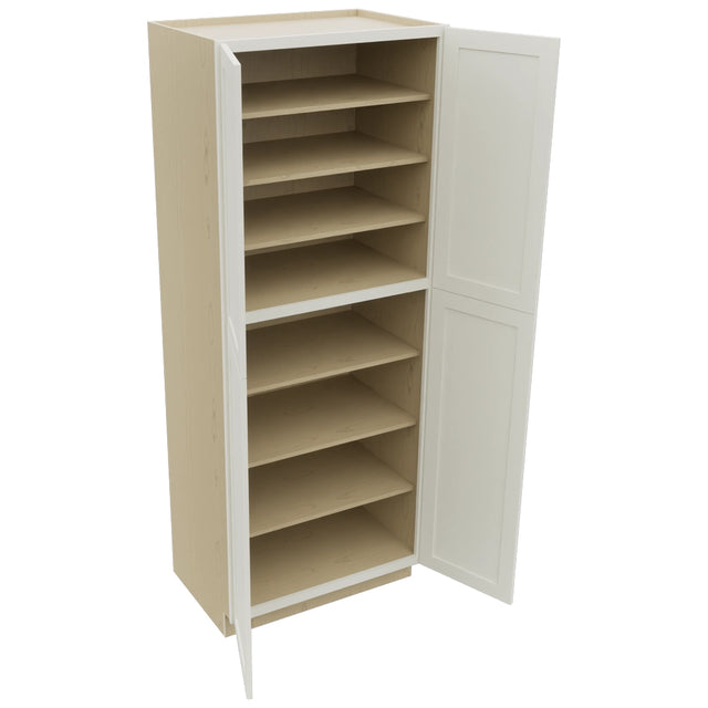 Fabuwood Galaxy Dove TP362493 Tall Pantry Cabinet, Open View