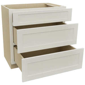 Fabuwood Galaxy Dove VDB33-34 Vanity Drawer Cabinet, Open View