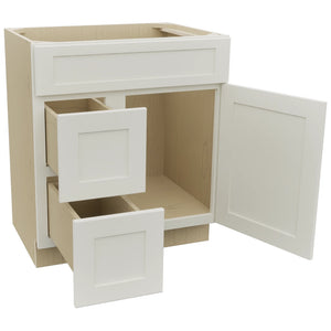 Fabuwood Galaxy Dove VSD36DL Vanity Combo Cabinet, Open View