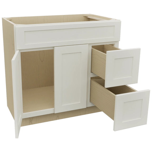 Fabuwood Galaxy Dove VSD48 Vanity Combo Cabinet, Open View