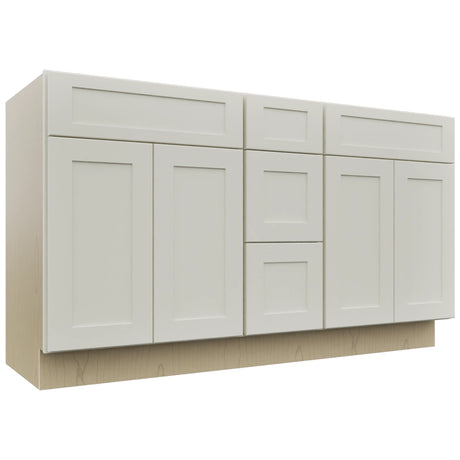 Fabuwood Galaxy Dove VSD60DOUBLE Vanity Combo Cabinet, Front View
