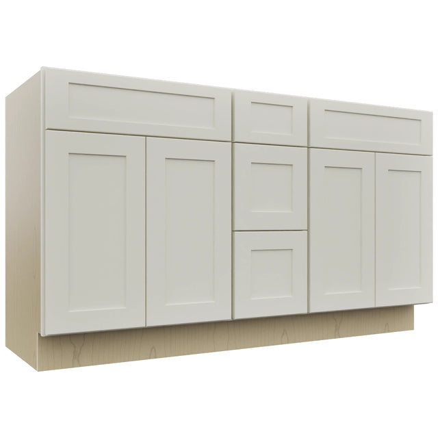 Fabuwood Galaxy Dove VSD60DOUBLE Vanity Combo Cabinet, Front View