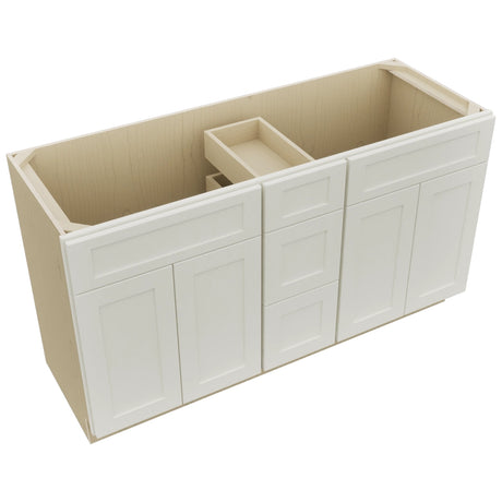 Fabuwood Galaxy Dove VSD60DOUBLE Vanity Combo Cabinet, Top View