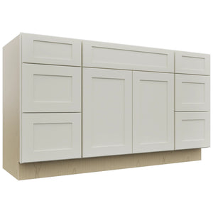 Fabuwood Galaxy Dove VSD60SINGLE Vanity Combo Cabinet, Front View