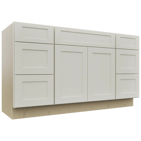 Fabuwood Galaxy Dove VSD60SINGLE Vanity Combo Cabinet, Front View