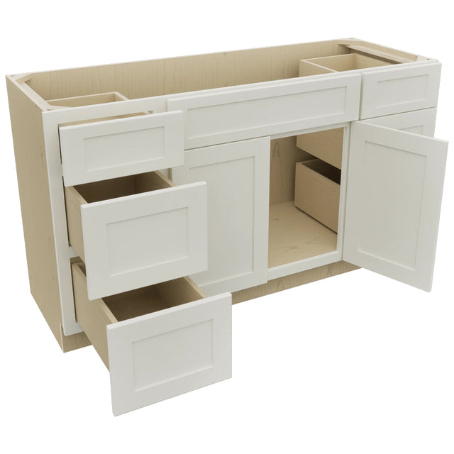 Fabuwood Galaxy Dove VSD60SINGLE Vanity Combo Cabinet, Open View