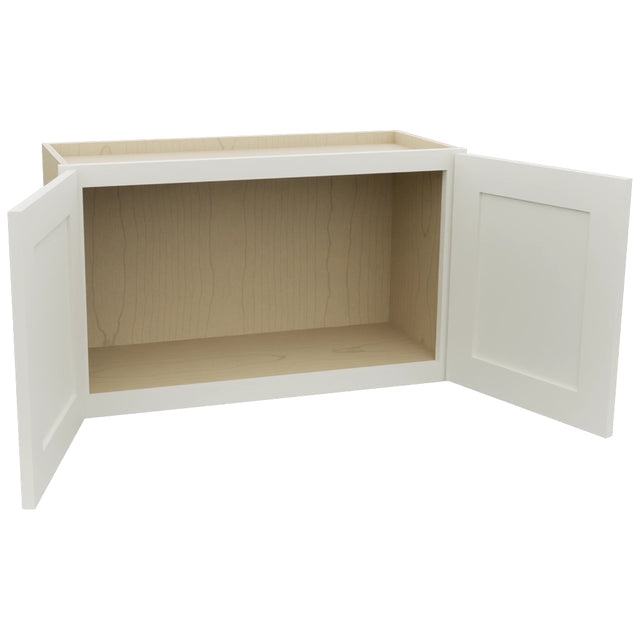 Fabuwood Galaxy Dove W3018 Wall Standard Cabinet, Open View