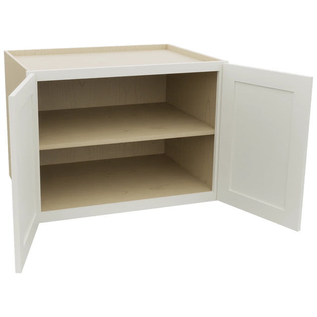 Fabuwood Galaxy Dove W332424 Wall Deep Cabinet, Open View