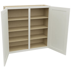 Fabuwood Galaxy Dove W3939 Wall Standard Cabinet, Open View