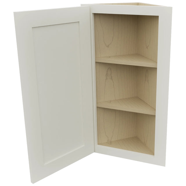 Fabuwood Galaxy Dove WAE1230 Wall Angle End Cabinet, Open View