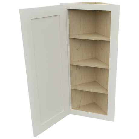 Fabuwood Galaxy Dove WAE1236 Wall Angle End Cabinet, Open View