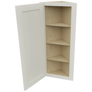 Fabuwood Galaxy Dove WAE1239 Wall Angle End Cabinet, Open View