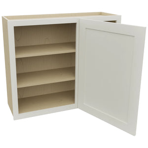 Fabuwood Galaxy Dove WBC3630 Wall Corner Blind Cabinet, Open View